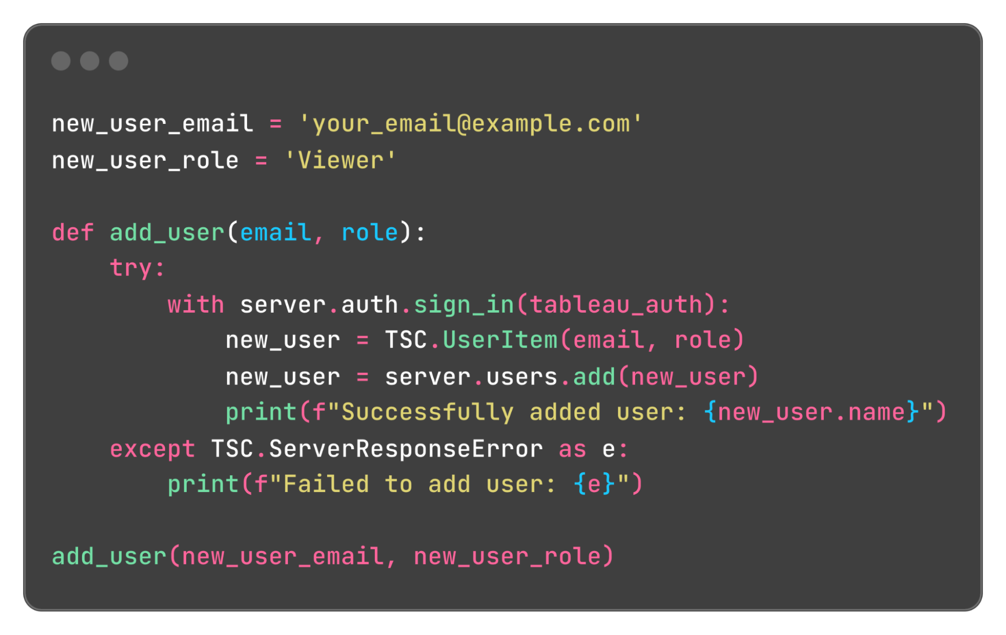 User Management Code