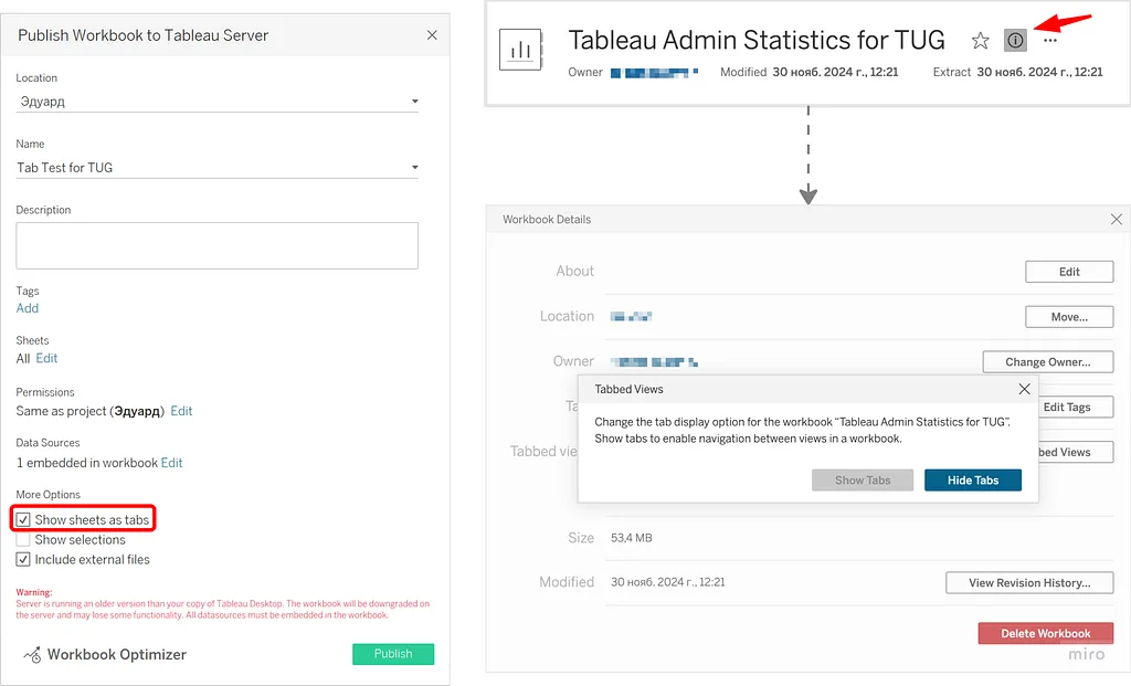 Toggling default tabs at publish time / on the Server